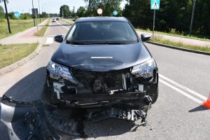 Toyota uczestnicząca w wypadku