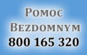 Plakat z numerem infolinii dla bezdomnych