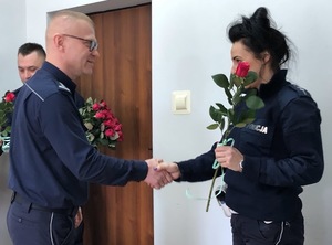 Spotkanie z okazji Dnia Kobiet w Komendzie Powiatowej Policji w Piszu.