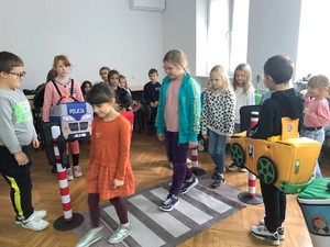 Spotkanie z uczniami w komendzie