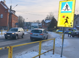 Przejście dla pieszych, gdzie doszło do zdarzenia drogowego