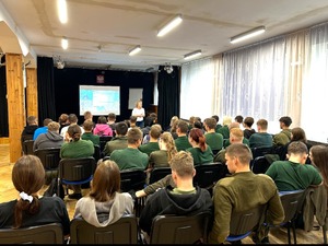 Spotkanie z uczniami w Zespole Szkół Leśnych w Rucianem-Nidzie