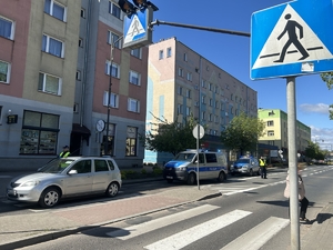 Wypadek na przejściu dla pieszych na ul. Kościuszki w Piszu