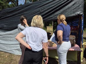 Kontrola obozu harcerskiego w Popielnie