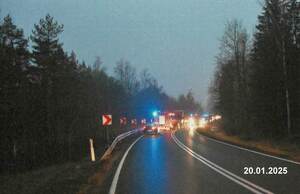 Zdarzenie drogowe na trasie Pisz-Orzysz