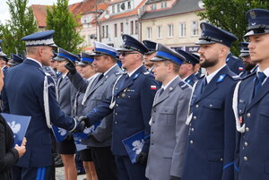 Awanse w KPP Pisz z okazji Święta Policji