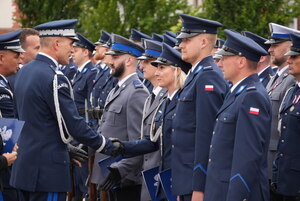 Awanse w KPP Pisz z okazji Święta Policji