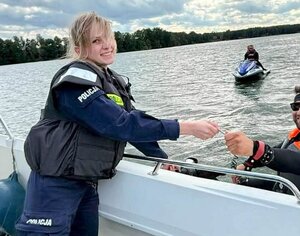Słuchacze z Akademii Policji w Szczytnie na praktykach w Piszu
