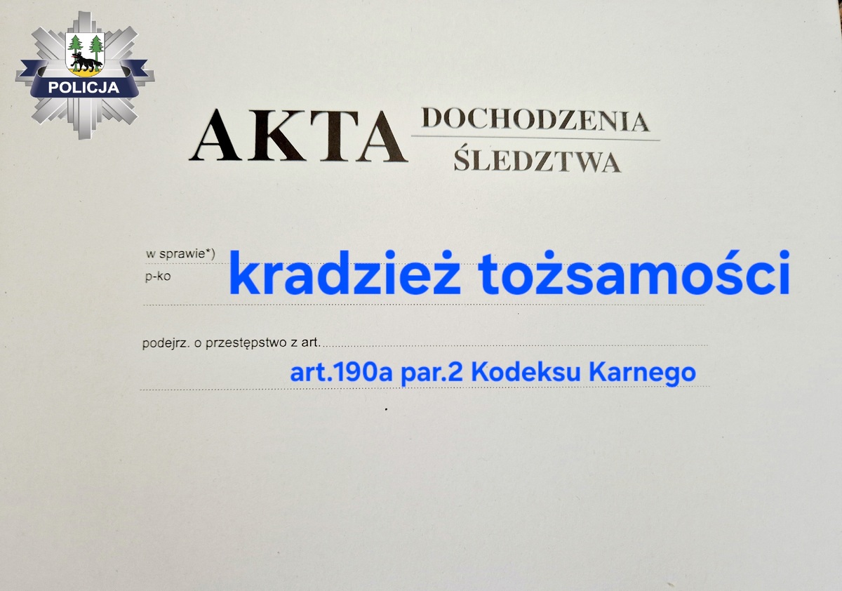 48-latek z Torunia skazany za kradzież tożsamości i wykroczenia drogowe w Piszu